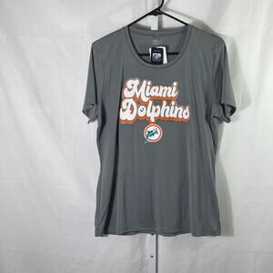 NWT Miami Dolphins Tee - Womens Size L - Gray